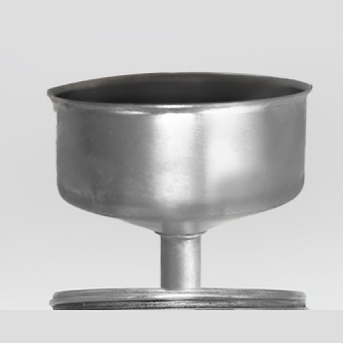 Turbo Moka 3-cup aluminium funnel spare part, with the extended stem that sits deeper in the boiler
